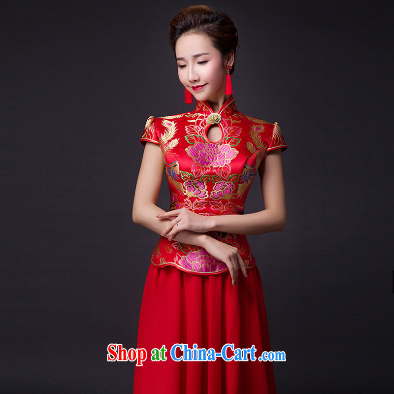 Hi Ka-hi 2015 new bows dresses, classic style retro fine embroidery only the US is withholding dress skirt L 016 red left size tailored-hi Ka-hi, shopping on the Internet