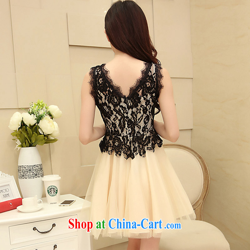Cedar Ting 2015 new stylish lace stitching the root dress elegant and dress XBH 08 card its color L, cedar-ting (xiangboting), online shopping
