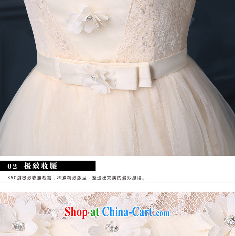 Serving a good solid bridesmaid clothing she dresses dresses sister's bridesmaid dresses 2015 dress new dress with round collar chest flower - Cuff L pictures, price, brand platters! Elections are good character, the national distribution, so why buy now enjoy more preferential! Health