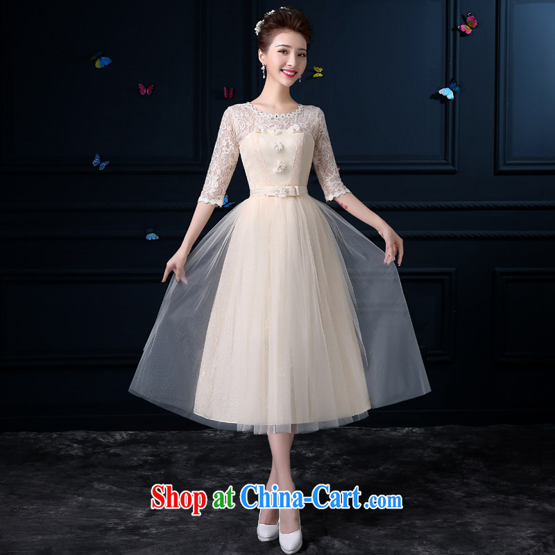 A service-liang is accompanied by his wife, Ms. summer dress dress sister mission bridesmaid dresses 2015 dress new dress with round collar chest have to take - the cuff L, good service, and on-line shopping