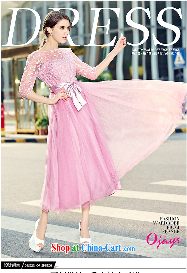 Wen Min 2015 spring and summer new lady in snow cuff woven Web yarn embroidery, long skirt large dresses dress girls 6512 pink XL pictures, price, brand platters! Elections are good character, the national distribution, so why buy now enjoy more preferential! Health