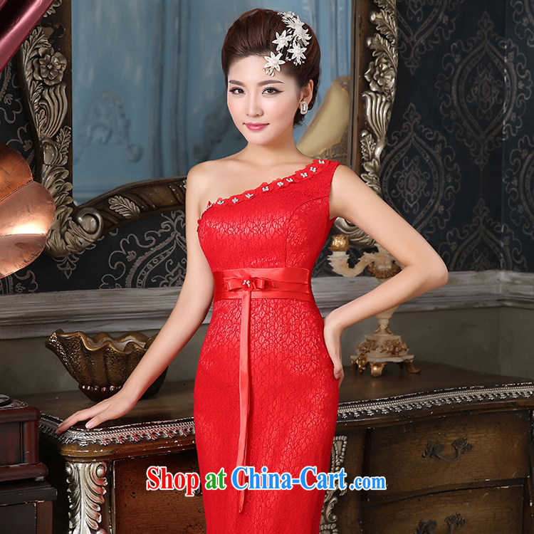 Pure bamboo love dresses bridal gown long dress, Princess dress rose dress bridal red long dress single shoulder bridal back dress-red XXXL pictures, price, brand platters! Elections are good character, the national distribution, so why buy now enjoy more preferential! Health