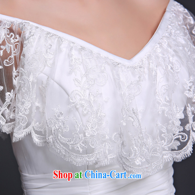 Snow Lotus bridesmaid dresses small firm new short bridal evening dress a field shoulder shaggy lace Princess skirt and stylish beauty tie bows dress dress white XL, snow-po lin (XUEBAOLIAN), shopping on the Internet