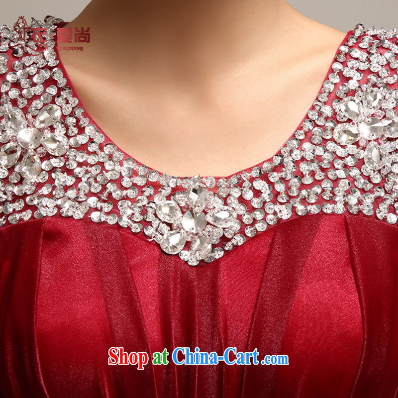 Yi love is wedding dresses summer 2015 new wine red double-shoulder lace long dress toast Service Bridal Fashion wedding dress dark red to make the $30 not return clothing, love, and shopping on the Internet