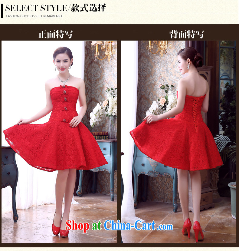 2015 wedding dresses beauty and stylish new erase chest small dress red wedding toast clothing bridesmaid clothing dress red M pictures, price, brand platters! Elections are good character, the national distribution, so why buy now enjoy more preferential! Health