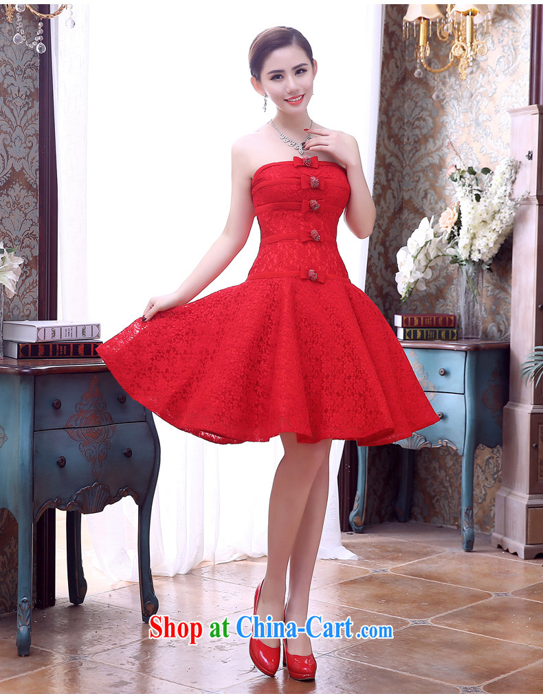 2015 wedding dresses beauty and stylish new erase chest small dress red wedding toast clothing bridesmaid clothing dress red M pictures, price, brand platters! Elections are good character, the national distribution, so why buy now enjoy more preferential! Health