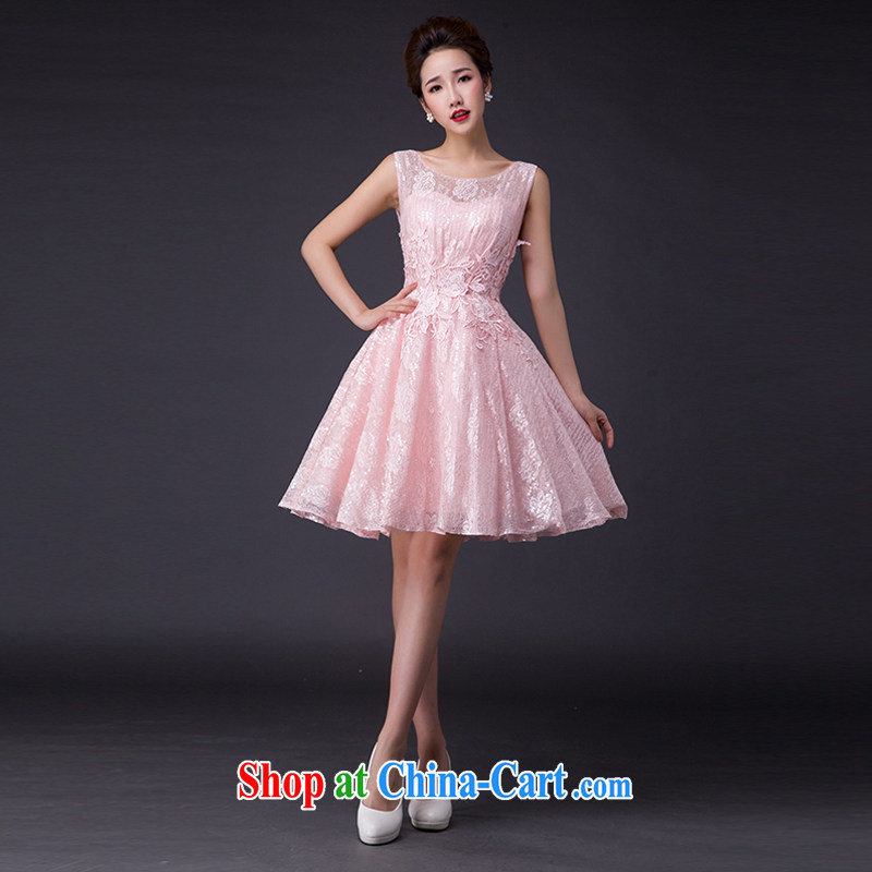 Hi Ka-hi 2015 new bows dress Korean style double-shoulder dress V for the Annual Dinner Show dress skirt JX 13, pink left size tailored-hi Ka-hi, shopping on the Internet