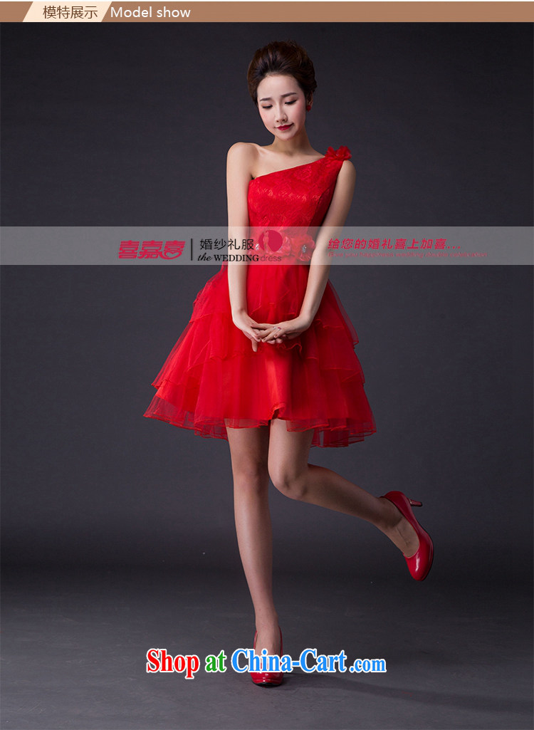 Hi Ka-hi 2015 new bows dress Korean style double-shoulder dress V for the Annual Dinner Show dress skirt JX 08 red left size tailored pictures, price, brand platters! Elections are good character, the national distribution, so why buy now enjoy more preferential! Health