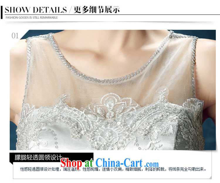 Time his Evening Dress 2015 New Long, smoke gray lace style beauty wedding banquet toast clothing bridesmaid dress uniforms smoke gray M pictures, price, brand platters! Elections are good character, the national distribution, so why buy now enjoy more preferential! Health