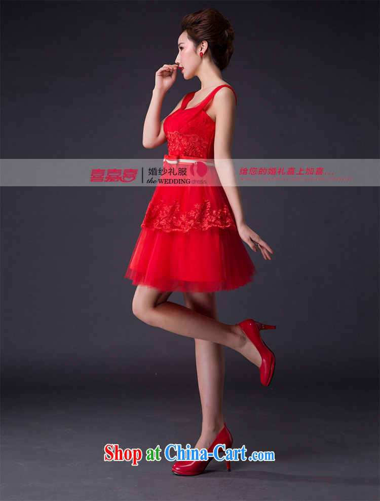 Hi Ka-hi 2015 new bows dress Korean style double-shoulder dress V for the Annual Dinner Show dress skirt JX 07 red left size tailored pictures, price, brand platters! Elections are good character, the national distribution, so why buy now enjoy more preferential! Health