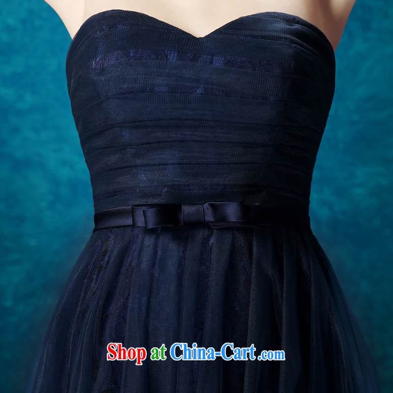 Syria Time Tibetan cyan dress 2015 new erase chest stylish bridal toast clothing bridesmaid dress banquet late binding wedding dress stage possession serving cyan XXL, time, and shopping on the Internet
