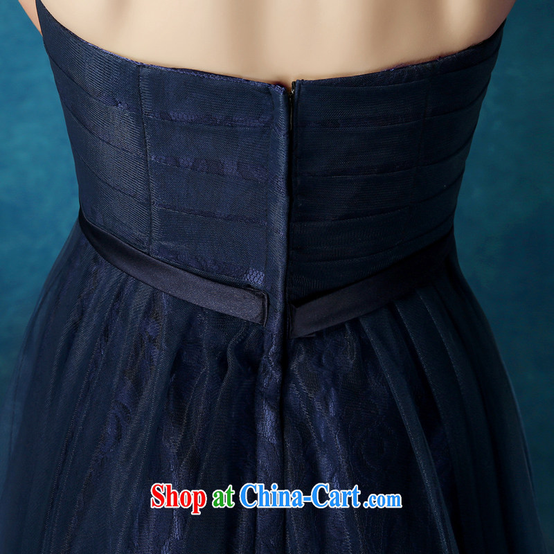 Syria Time Tibetan cyan dress 2015 new erase chest stylish bridal toast clothing bridesmaid dress banquet late binding wedding dress stage possession serving cyan XXL, time, and shopping on the Internet