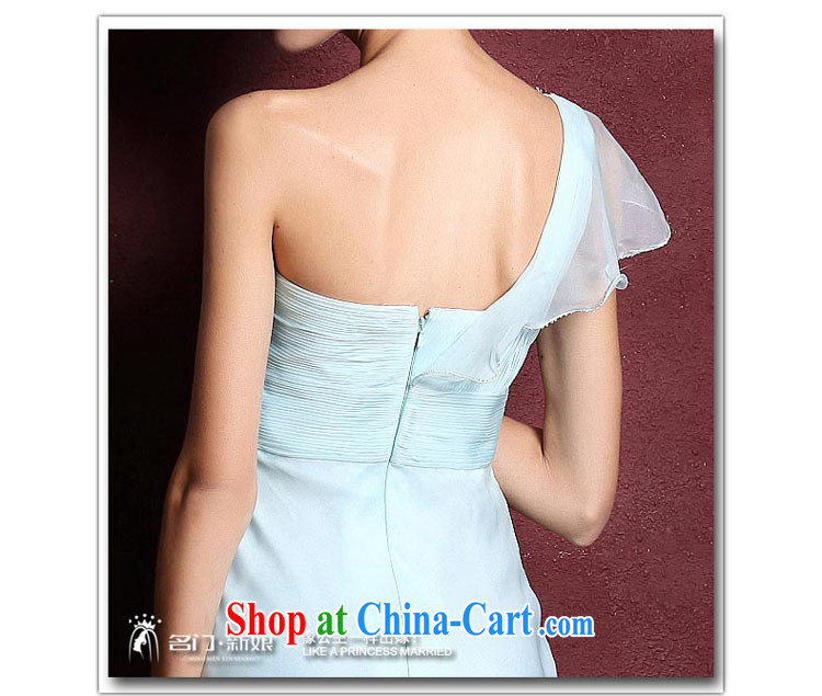The bride's wedding dresses long marriage bows dress 2015 new blue single shoulder dress 327 made 25 Day Shipping pictures, price, brand platters! Elections are good character, the national distribution, so why buy now enjoy more preferential! Health