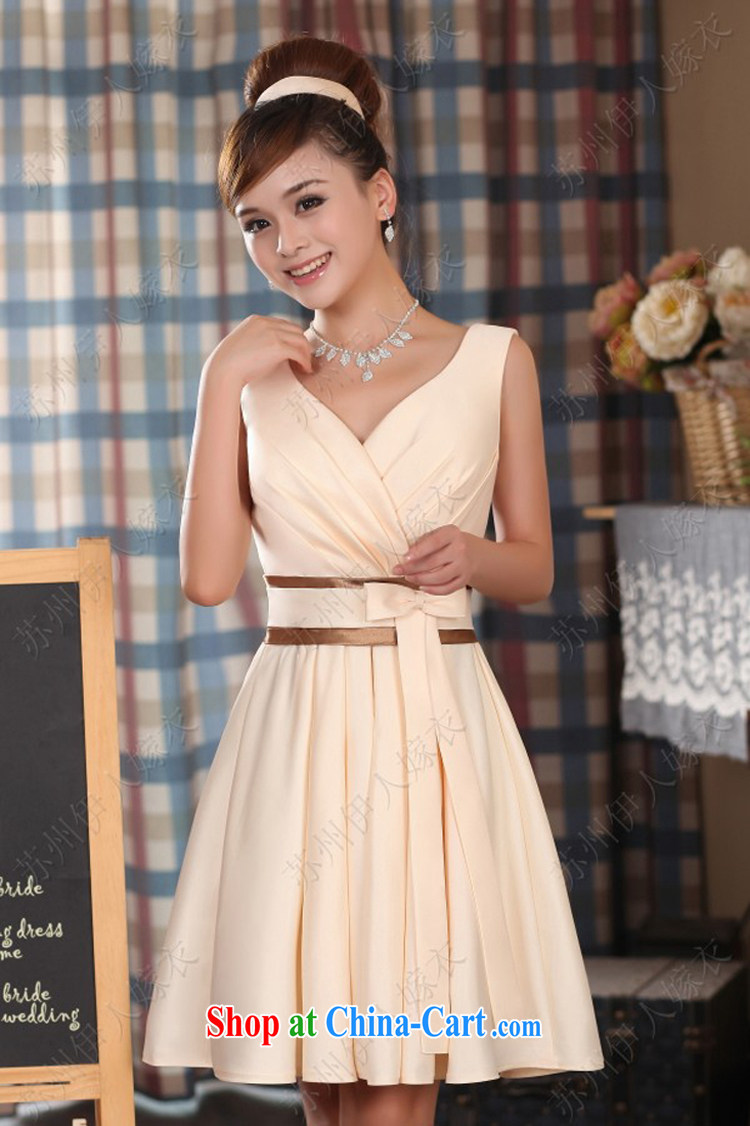 Pure bamboo yarn love 2015 new bridesmaid dress short, champagne color shoulders beauty bridesmaid wedding in the evening dress summer and autumn champagne color tailored contact Customer Service pictures, price, brand platters! Elections are good character, the national distribution, so why buy now enjoy more preferential! Health