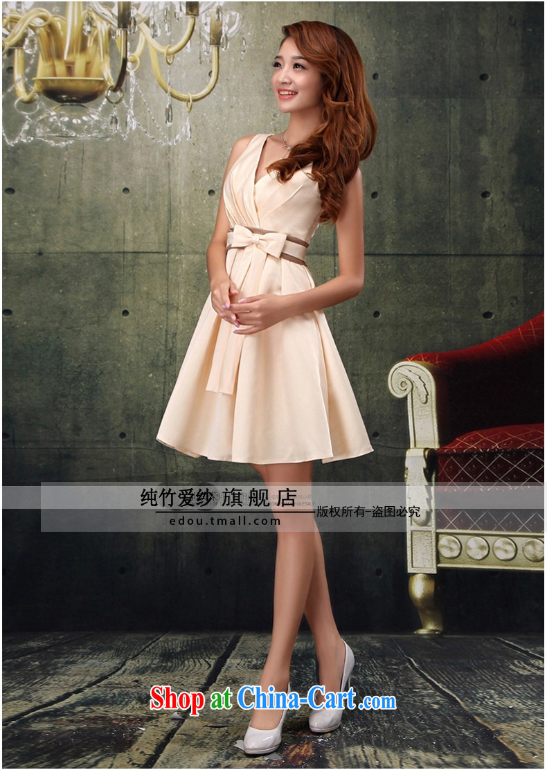 Pure bamboo yarn love 2015 new bridesmaid dress short, champagne color shoulders beauty bridesmaid wedding in the evening dress summer and autumn champagne color tailored contact Customer Service pictures, price, brand platters! Elections are good character, the national distribution, so why buy now enjoy more preferential! Health
