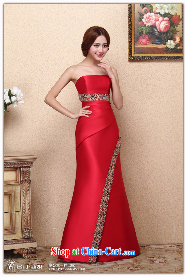 The bride's 2015 New Red bows dress long dress retro red erase chest dress 665 made 25 Day Shipping pictures, price, brand platters! Elections are good character, the national distribution, so why buy now enjoy more preferential! Health