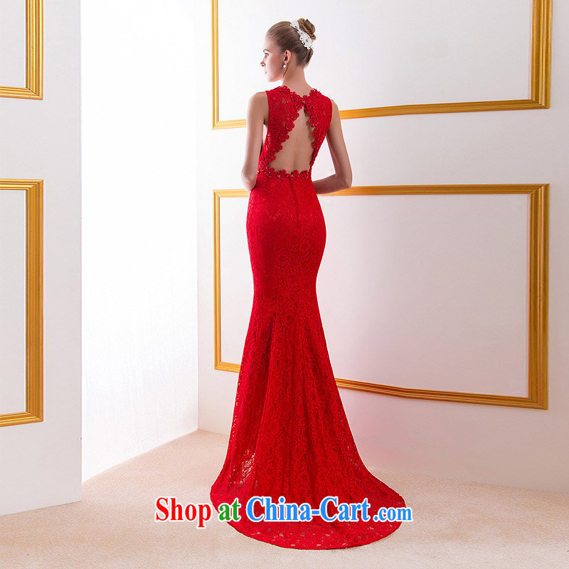 The bride's wedding dresses 2015 new dress uniform toast bridesmaid long red evening dress 339 White made 25 Day Shipping, the bride, shopping on the Internet