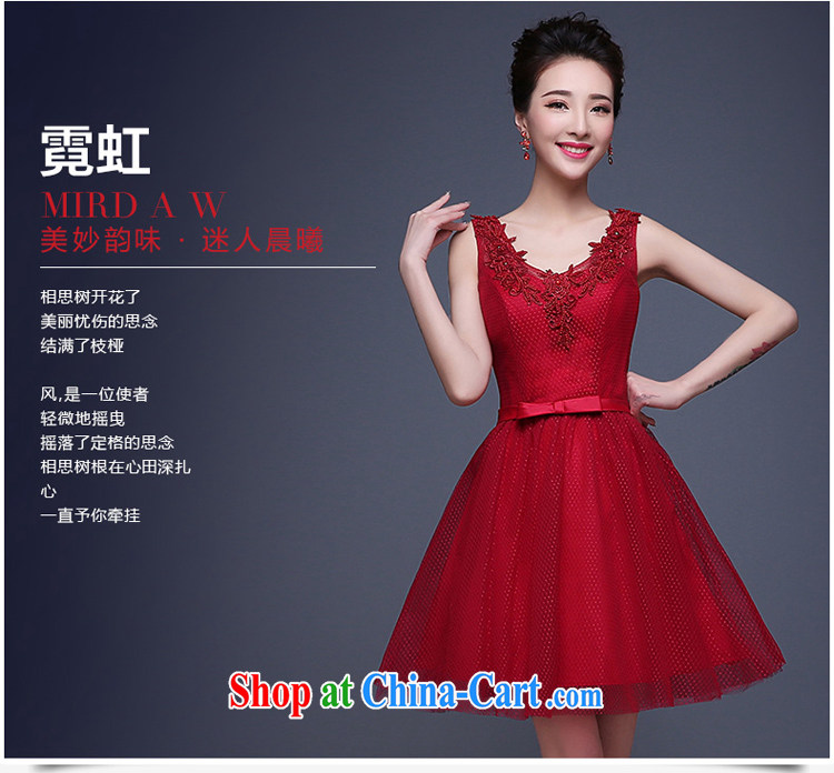 Evening Dress 2015 new summer short banquet dress dress girl bride toast wedding clothes stylish field shoulder deep red tailored contact Customer Service pictures, price, brand platters! Elections are good character, the national distribution, so why buy now enjoy more preferential! Health
