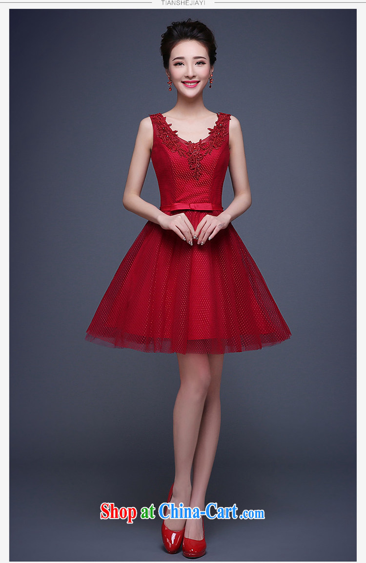 Evening Dress 2015 new summer short banquet dress dress girl bride toast wedding clothes stylish field shoulder deep red tailored contact Customer Service pictures, price, brand platters! Elections are good character, the national distribution, so why buy now enjoy more preferential! Health