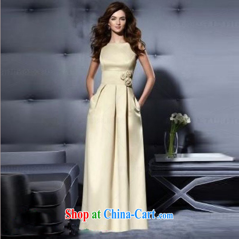 2015 new dress dress dress the dress bridal gown bridesmaid dress uniform toast import satin dress thickened short fall, such as the its color long. Other Color please contact customer service