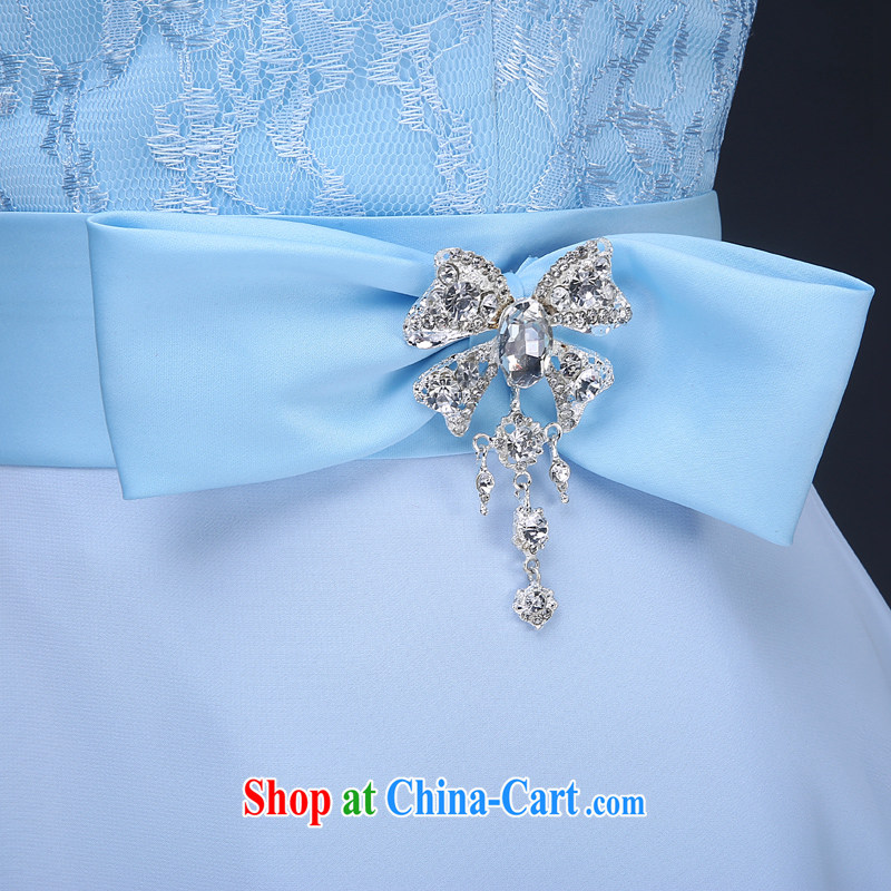 Cheng Kejie MIA 2015 new bridesmaid, head of bridesmaid sisters and their skirts, stylish wedding dresses banquet dress female blue wiped his chest XXL, Jake Mia, shopping on the Internet