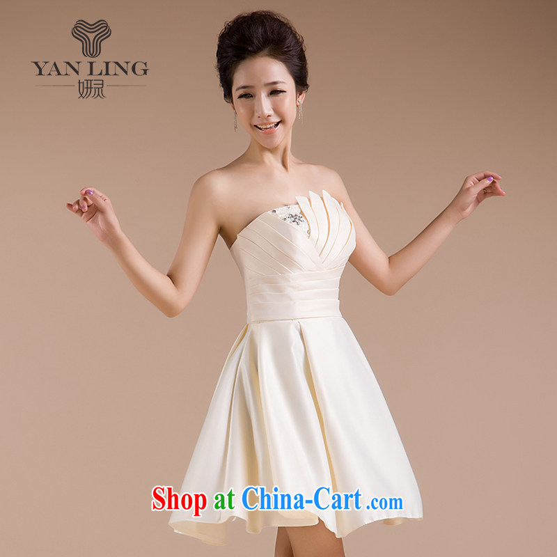 Her spirit 15 new stylish Korean dress bride toast wedding services bridesmaid sister in a short, small dress LF 182 red L, her spirit, and shopping on the Internet