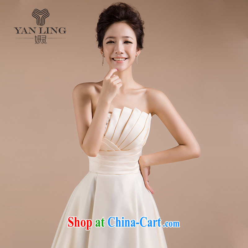 Her spirit 15 new stylish Korean dress bride toast wedding services bridesmaid sister in a short, small dress LF 182 red L, her spirit, and shopping on the Internet