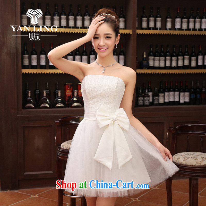Her spirit 2014 lace wedding dresses short bridesmaid marriage mission tied with short, Evening Dress wedding dress small special LF 112 white L, her spirit, and shopping on the Internet