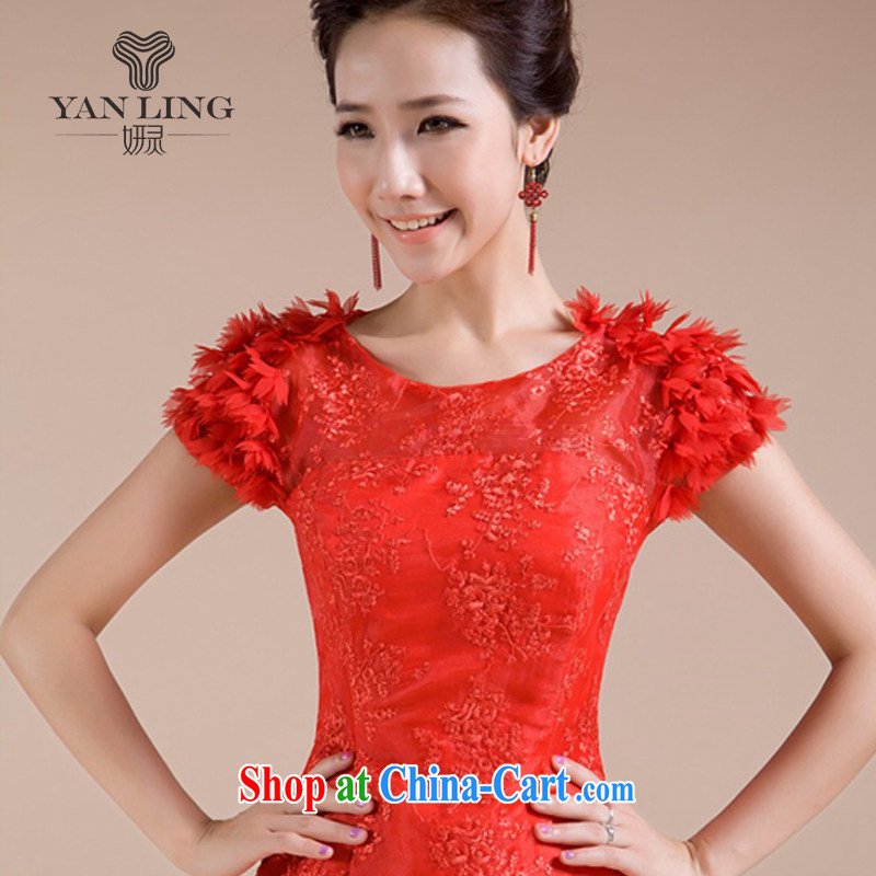 Her spirit 2015 new dress Openwork lace shoulder lace dress is cultivating small dress LF 153 red XL, her spirit, and, shopping on the Internet
