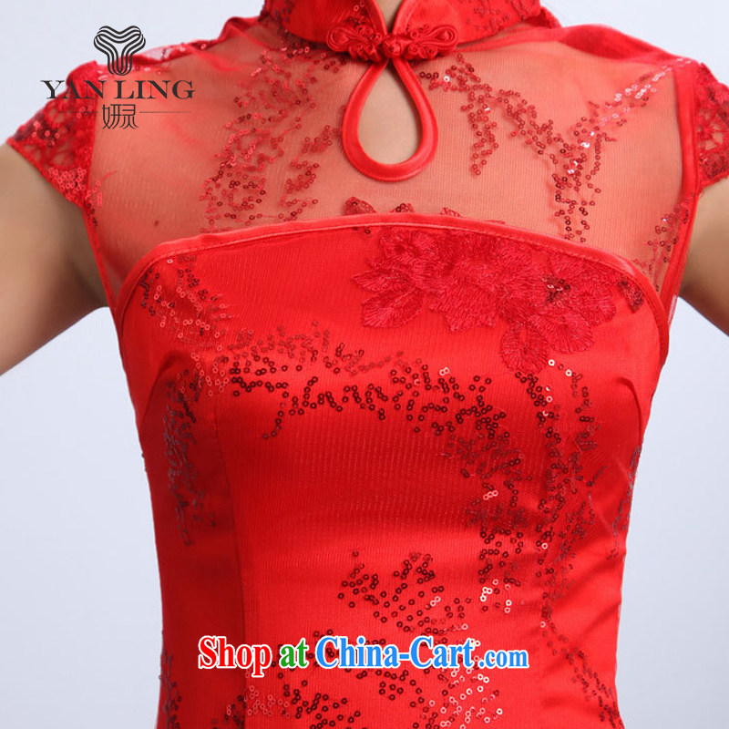 Her spirit 2015 new stylish outfit improved stylish summer uniforms bridal dresses red XL, her spirit, and on-line shopping