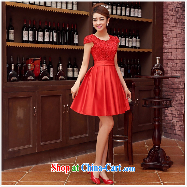 Her spirit wedding dresses bridal toast service 2015 new wedding dress bridesmaid clothing dress short, double shoulder straps red XL pictures, price, brand platters! Elections are good character, the national distribution, so why buy now enjoy more preferential! Health