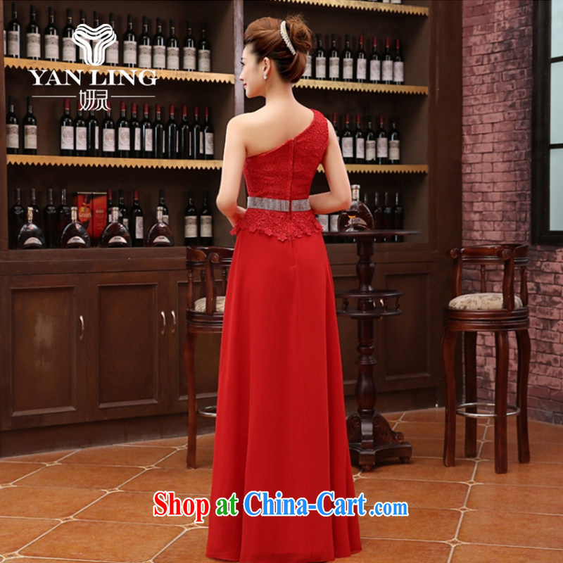 Her spirit new 2015 bridal wedding wedding dress uniform toast long red bridesmaid stylish wiped his chest autumn and winter female Red XL, her spirit, and shopping on the Internet