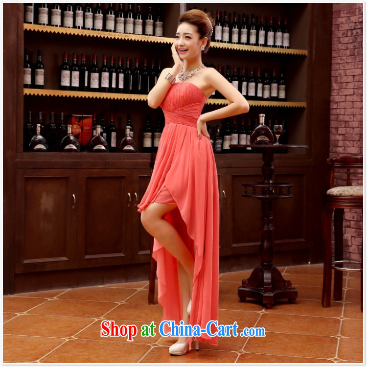 Her spirit bridesmaid dress 2015 new bride's bare chest shaggy dress short before long after serving toast Evening Dress tie Evening Dress white XL pictures, price, brand platters! Elections are good character, the national distribution, so why buy now enjoy more preferential! Health