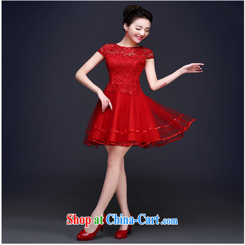 Bridal toast clothing summer 2015 new marriages, short red, improved stylish dresses dresses beauty red tailored contact customer service, and pure bamboo love yarn, shopping on the Internet