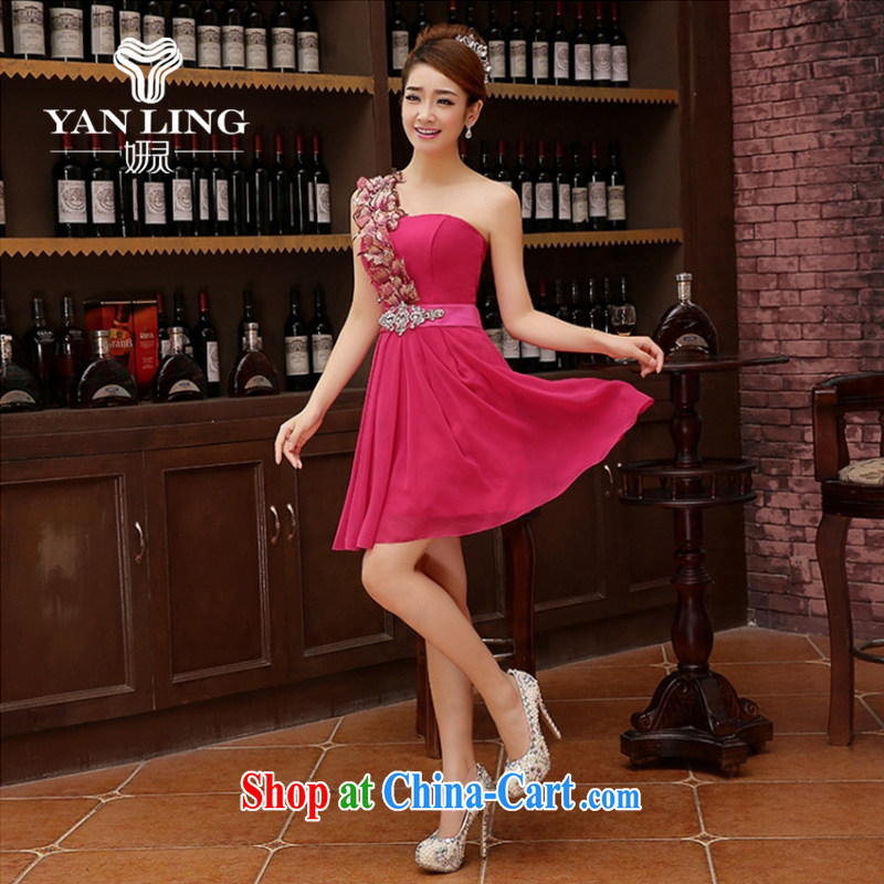 Her spirit marriage wedding dresses short bridesmaid in the marriage tie-short Evening Dress wedding dress small red M, her spirit, and shopping on the Internet