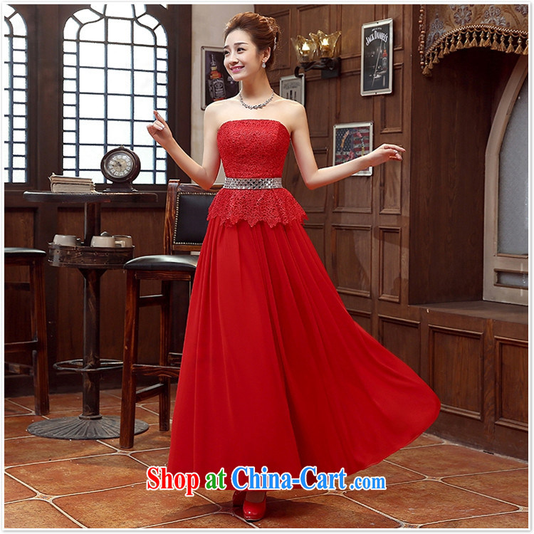 Her spirit long dress bridal bridesmaid wedding dress wedding toast service wedding Evening Dress long bridal with 2015 New Red M pictures, price, brand platters! Elections are good character, the national distribution, so why buy now enjoy more preferential! Health