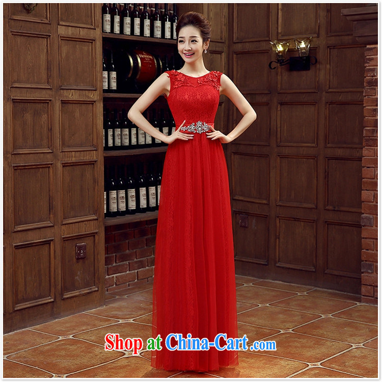 Her spirit pink bridal bridesmaid wedding double-shoulder wedding dresses serving toast wedding Evening Dress long dual-shoulder 2015 New Red XXL pictures, price, brand platters! Elections are good character, the national distribution, so why buy now enjoy more preferential! Health