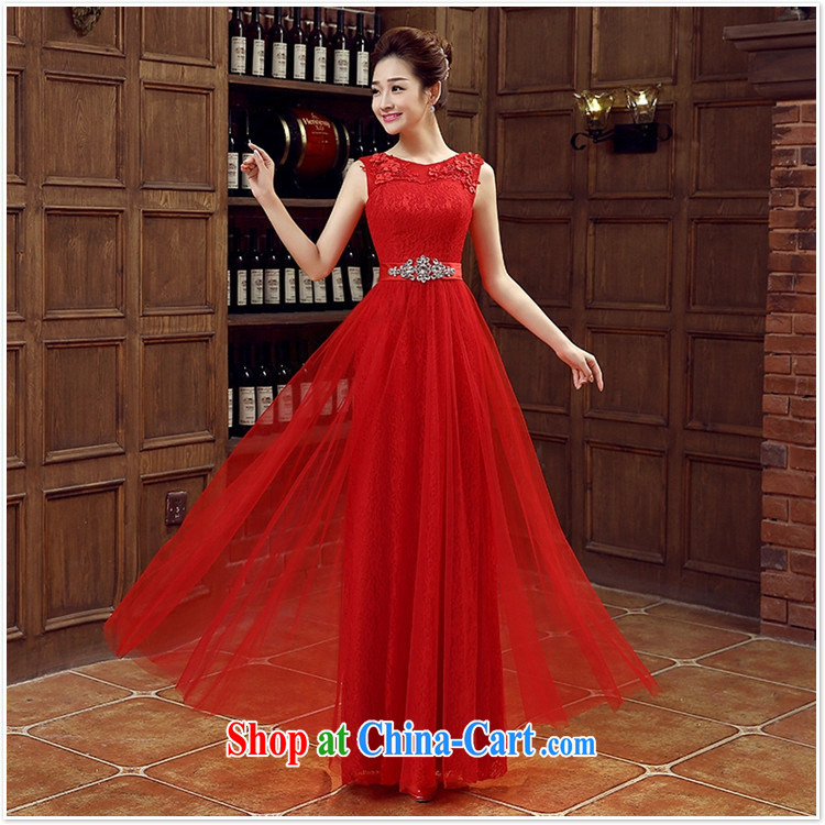 Her spirit pink bridal bridesmaid wedding double-shoulder wedding dresses serving toast wedding Evening Dress long dual-shoulder 2015 New Red XXL pictures, price, brand platters! Elections are good character, the national distribution, so why buy now enjoy more preferential! Health