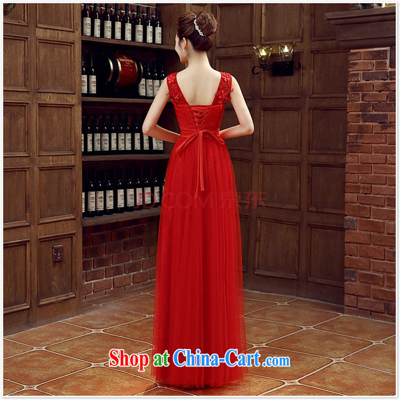 Her spirit pink bridal bridesmaid wedding double-shoulder wedding dresses serving toast wedding Evening Dress long dual-shoulder 2015 New Red XXL, her spirit, and shopping on the Internet