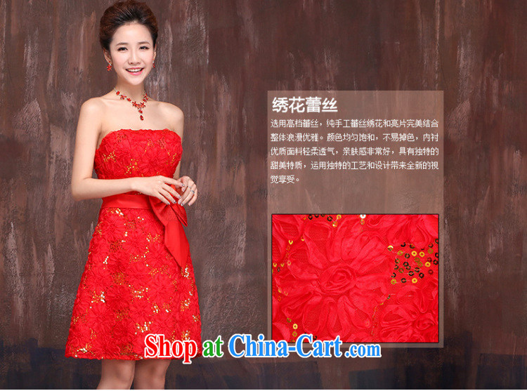 Her spirit wedding dresses 2015 spring new marriages red short bows service embroidery lace straps dress XXL pictures, price, brand platters! Elections are good character, the national distribution, so why buy now enjoy more preferential! Health