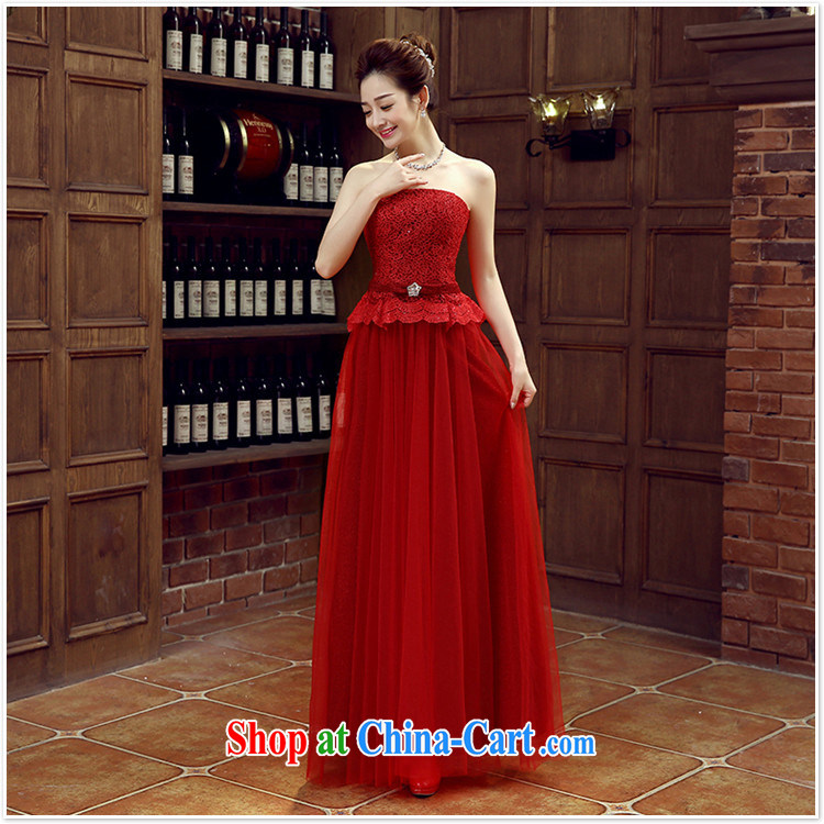 Her spirit wine red bridal bridesmaid wedding dress wedding toast service wedding Evening Dress long bridal with 2015 new deep red XXL pictures, price, brand platters! Elections are good character, the national distribution, so why buy now enjoy more preferential! Health
