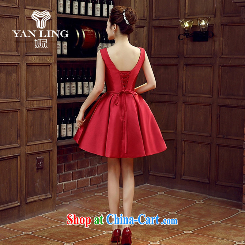Her spirit bridal dresses wedding bows new marriage, stylish small red dress girls dress short banquet spring and summer M, her spirit, and shopping on the Internet