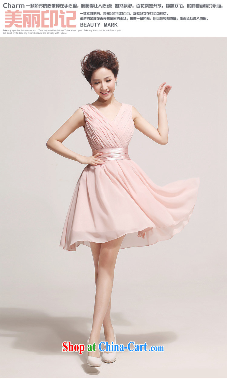Her spirit and stylish bridesmaid shoulders Deep V small dress dress bridesmaid mission short skirt dress pink bridal dresses 150 LF XXL pictures, price, brand platters! Elections are good character, the national distribution, so why buy now enjoy more preferential! Health
