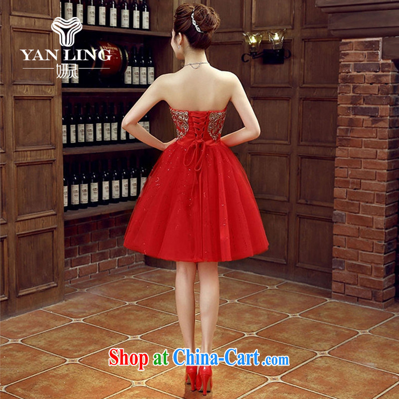 Her spirit bridal dresses wedding bows new marriage, stylish small red dress girls dress short banquet spring and summer XXL, her spirit, and shopping on the Internet