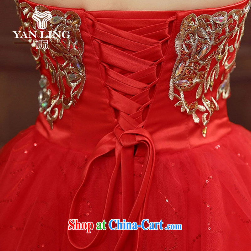 Her spirit bridal dresses wedding bows new marriage, stylish small red dress girls dress short banquet spring and summer XXL, her spirit, and shopping on the Internet