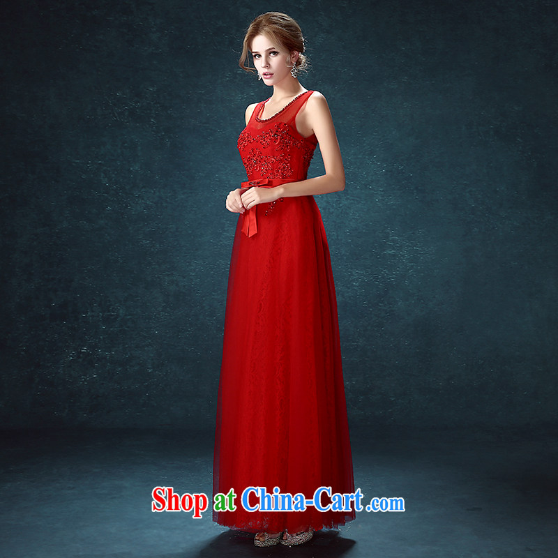 Kou's marriage toast serving double-shoulder dress strap Evening Dress summer 2015 New red long Graphics thin marriage LIFU 011 red XXL crackdown, Connie (JIAONI), online shopping