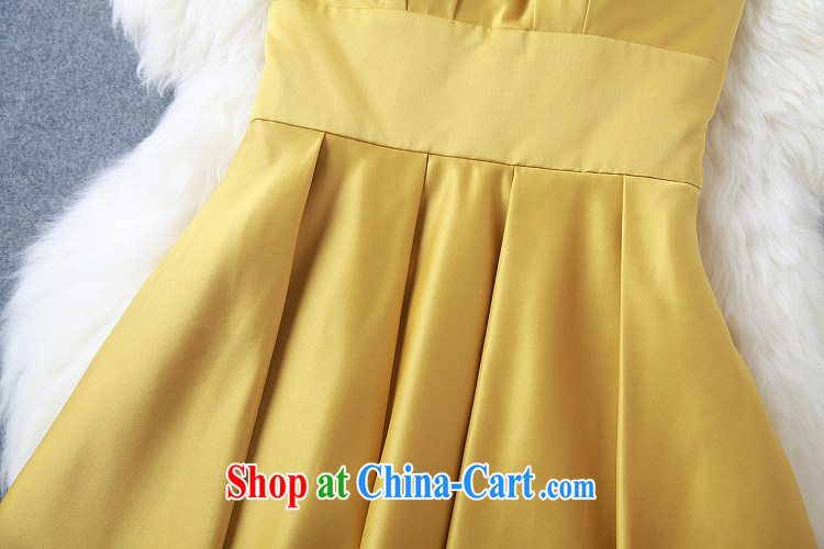 hamilton 2015 yuan a stylish literary lady aura ceremony dress dress dress a field for erase chest dresses T 3148 yellow XL pictures, price, brand platters! Elections are good character, the national distribution, so why buy now enjoy more preferential! Health