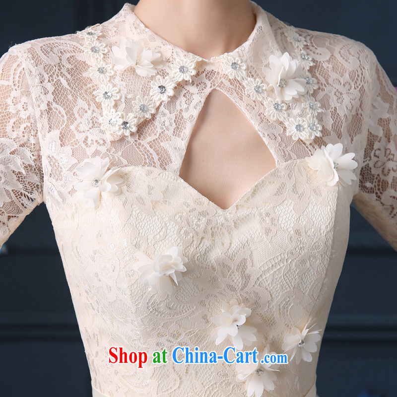 A good service is a new, 2015 summer, long bridesmaid clothing girls wedding dresses small bridesmaid mission sister skirt dress with collar, cuff L, have good service, and, shopping on the Internet