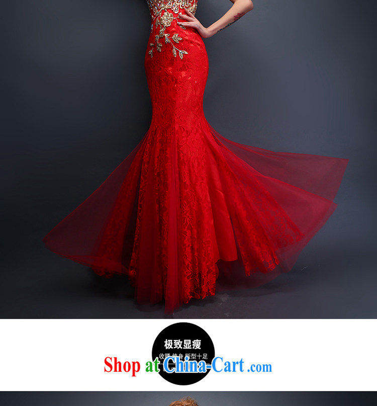 White first to approximately 2015 spring new bride's wedding dresses dress uniform toast Evening Dress crowsfoot long banquet beauty graphics thin women of red tailored contact Customer Service pictures, price, brand platters! Elections are good character, the national distribution, so why buy now enjoy more preferential! Health