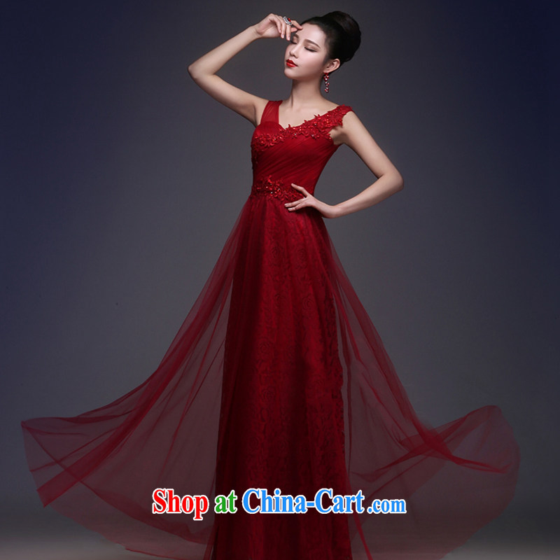 White first about evening dress 2015 New Long banquet bridal toast clothing fashion beauty and beauty double-shoulder wedding dress summer deep red tailored contact customer service, white first about, and, on-line shopping